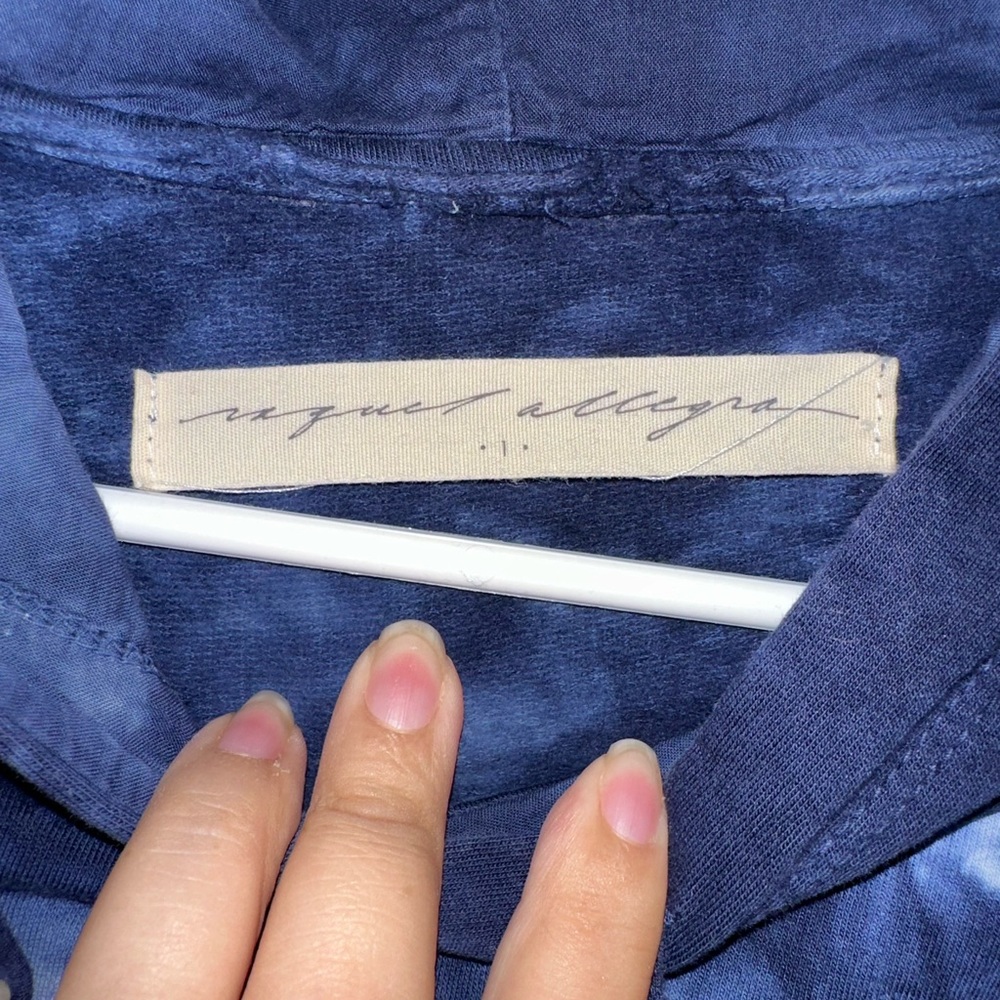 RAQUEL ALLEGRA HILMA COTTON CROP HOODIE SZ S #Q1 - Picture 4 of 5